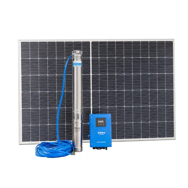 Bomba Sumergible Solar 4HP BP Con Paneles Y Controlador (4SLR1207-3/385)